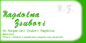 magdolna zsubori business card